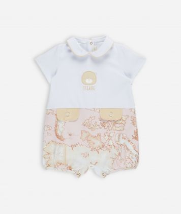Tutina corta in cotone Geo Dream Rosa