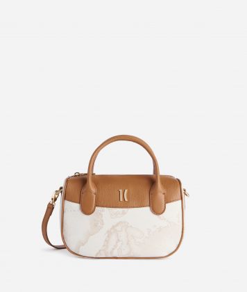 Heritage Geo bowler bag Geo White