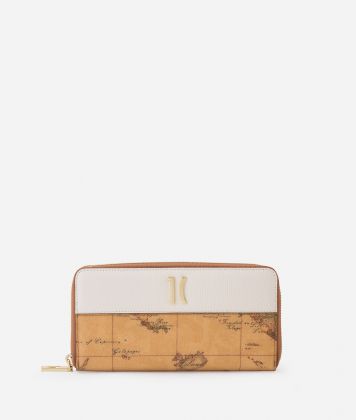 Heritage Geo zip-around wallet Ivory Heritage Geo zip-around wallet Ivory