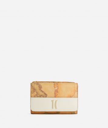 Heritage Geo medium bifold wallet Ivory