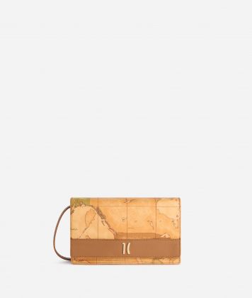 Heritage Geo flap pouch Leather Brown