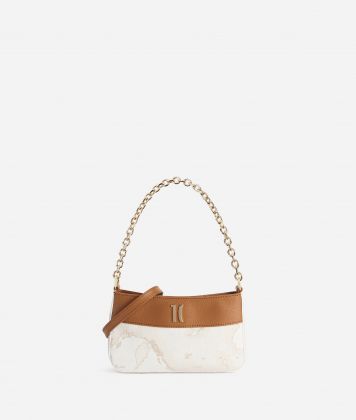 Heritage Geo pouch with chain Geo White Heritage Geo pouch with chain Geo White