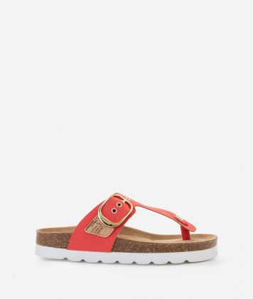 Geo Mirage thong sandals Coral Red