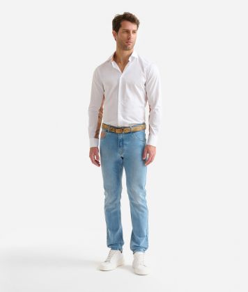 Slim fit stretch denim jeans Bleached Slim fit stretch denim jeans Bleached
