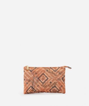 Logomania print satin satin medium three-pocket pouch Geo Classic Logomania print satin satin medium three-pocket pouch Geo Classic