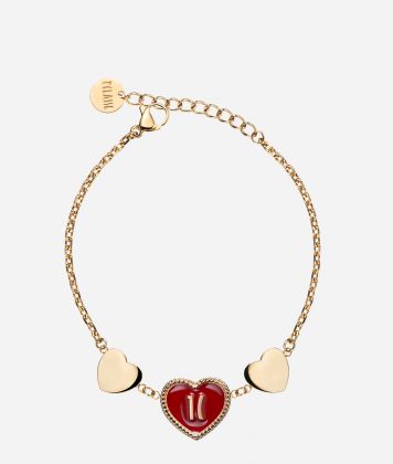 Portobello Road bracelet with enamelled heart Red Portobello Road bracelet with enamelled heart Red