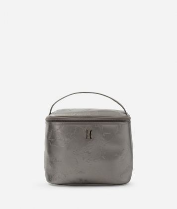 Beauty-case with handle Pewter