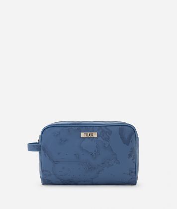 Medium rubberized fabric wash bag Blue Jeans