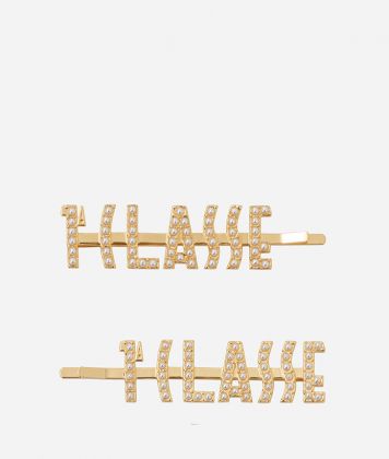 Hairpins for hair with micro pearls Light Gold