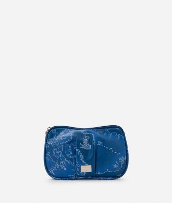 Pouch with tucks Geo Color Sea Blue Pouch with tucks Geo Color Sea Blue