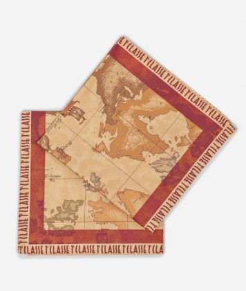 Geo Classic print napkin set Red 48 cm x 48 cm