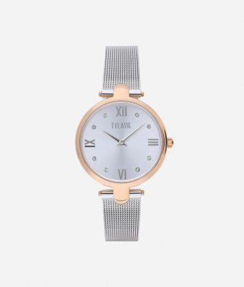 Santorini  Bicolor stainless steel watch Silver and Rose Gold