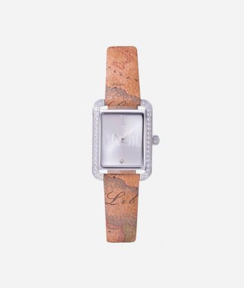 Maui watch with Geo Classic print leather strap