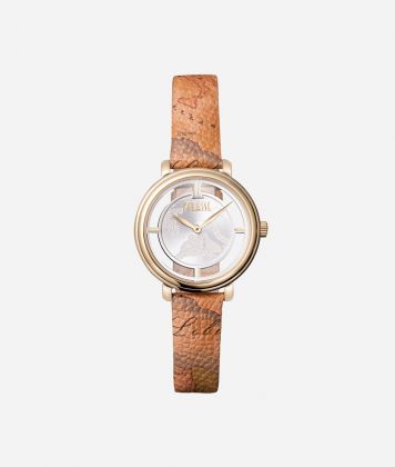 Capoverde Geo Classic print leather watch