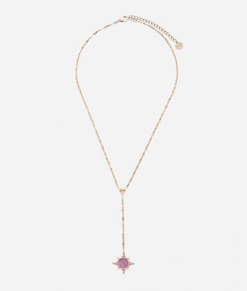 Compass Street girocollo con pendente Geo Pink Oro Compass Street girocollo con pendente Geo Pink Oro