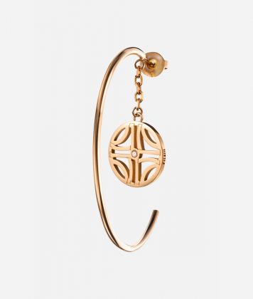 La Croisette gold-finish loop earrings