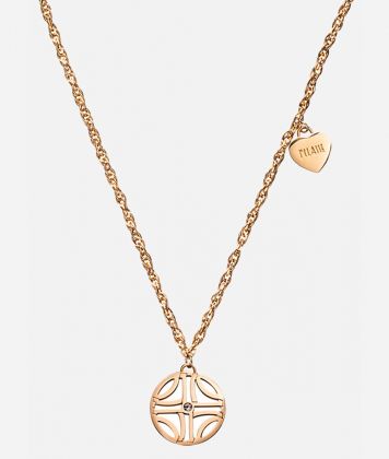 La Croisette gold-finish necklace with charm