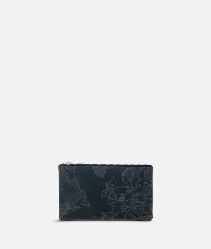 Geo Black Medium rectangular pouch