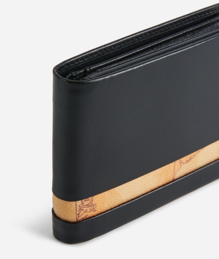 Geo Classic men's medium wallet in leather black
