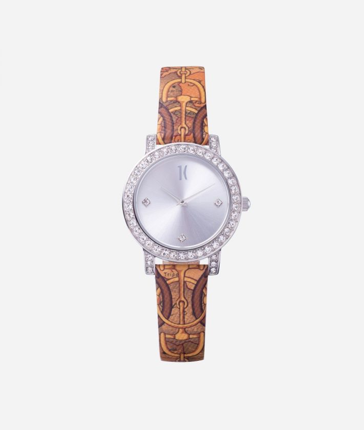 Zante watch with Geo Rinascimento print leather strap - ALVIERO MARTINI  PRIMA CLASSE